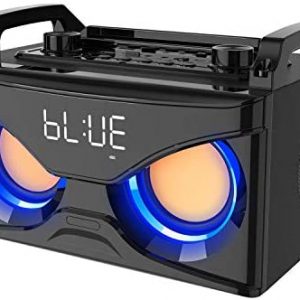Radio with a clock with LED lights